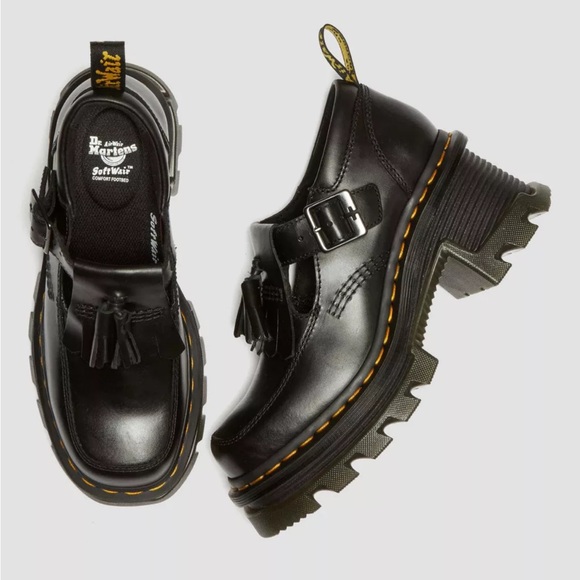 Dr. Martens Black Mary Jane Heeled Shoes - Picture 2 of 12